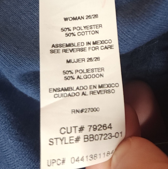 Bobbie Brooks Walmart causal pant 26W 28W blue - Picture 6 of 6
